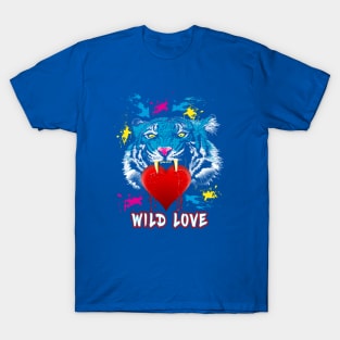 WILD LOVE (Colorful Tigerhead) T-Shirt